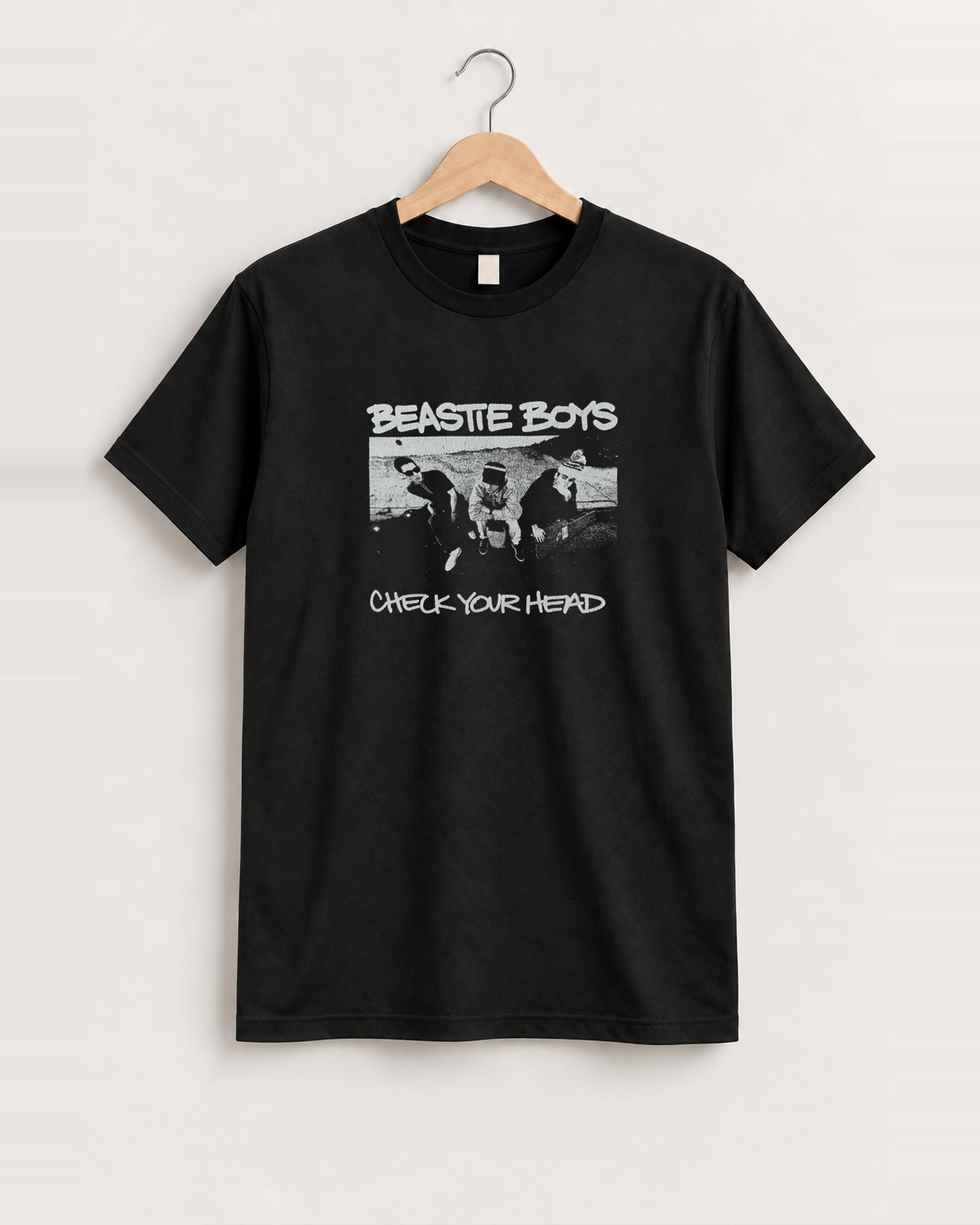 90s beastie boys check your head promo black tee front