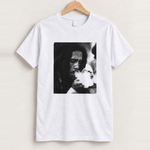 Bob marley white tee front