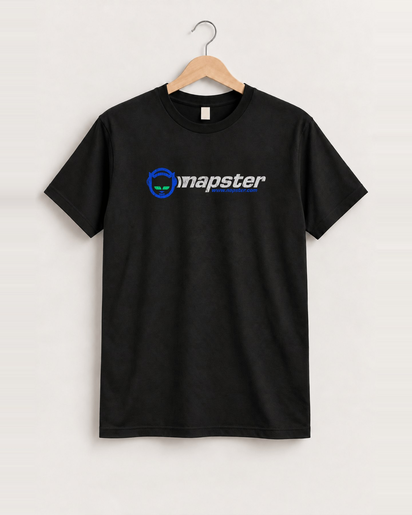 1999 Napster 'thanks for sharing' rare womens black tee front