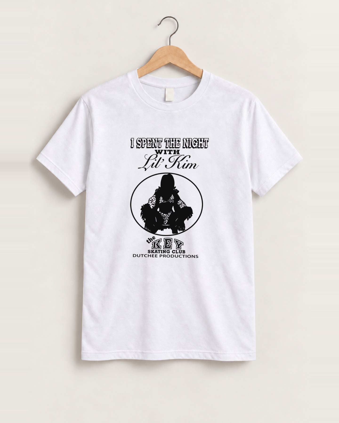 I spent the night with lil kim white tee front