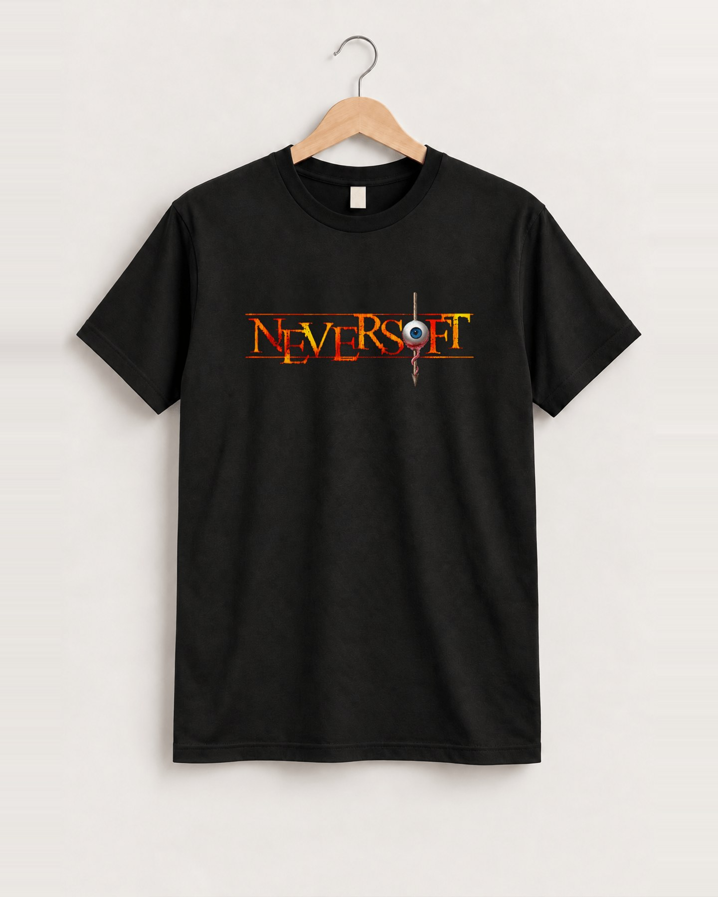 2000s 'neversoft' black promo cut-off t-shirt front