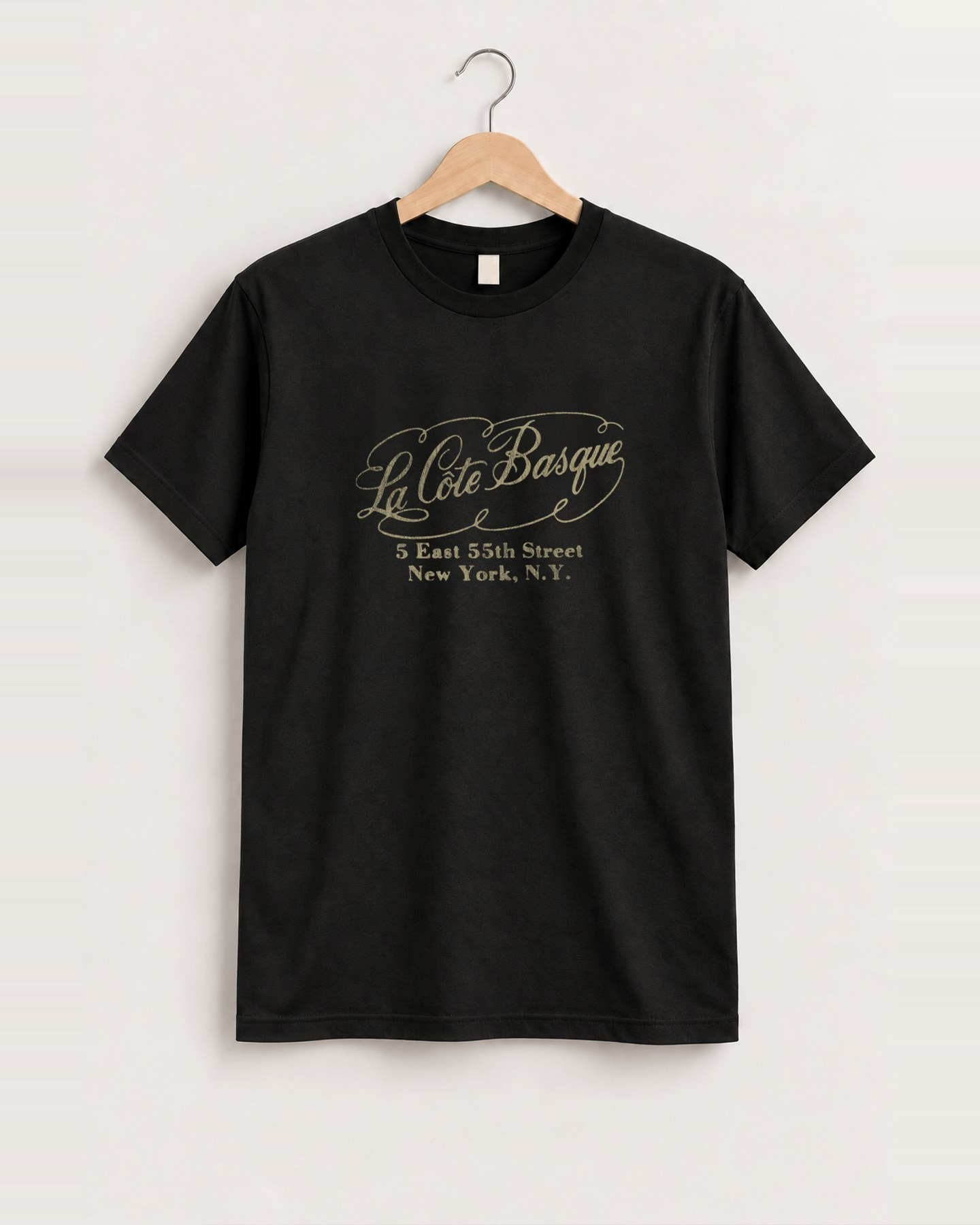 La côte basque restaurant black tee front