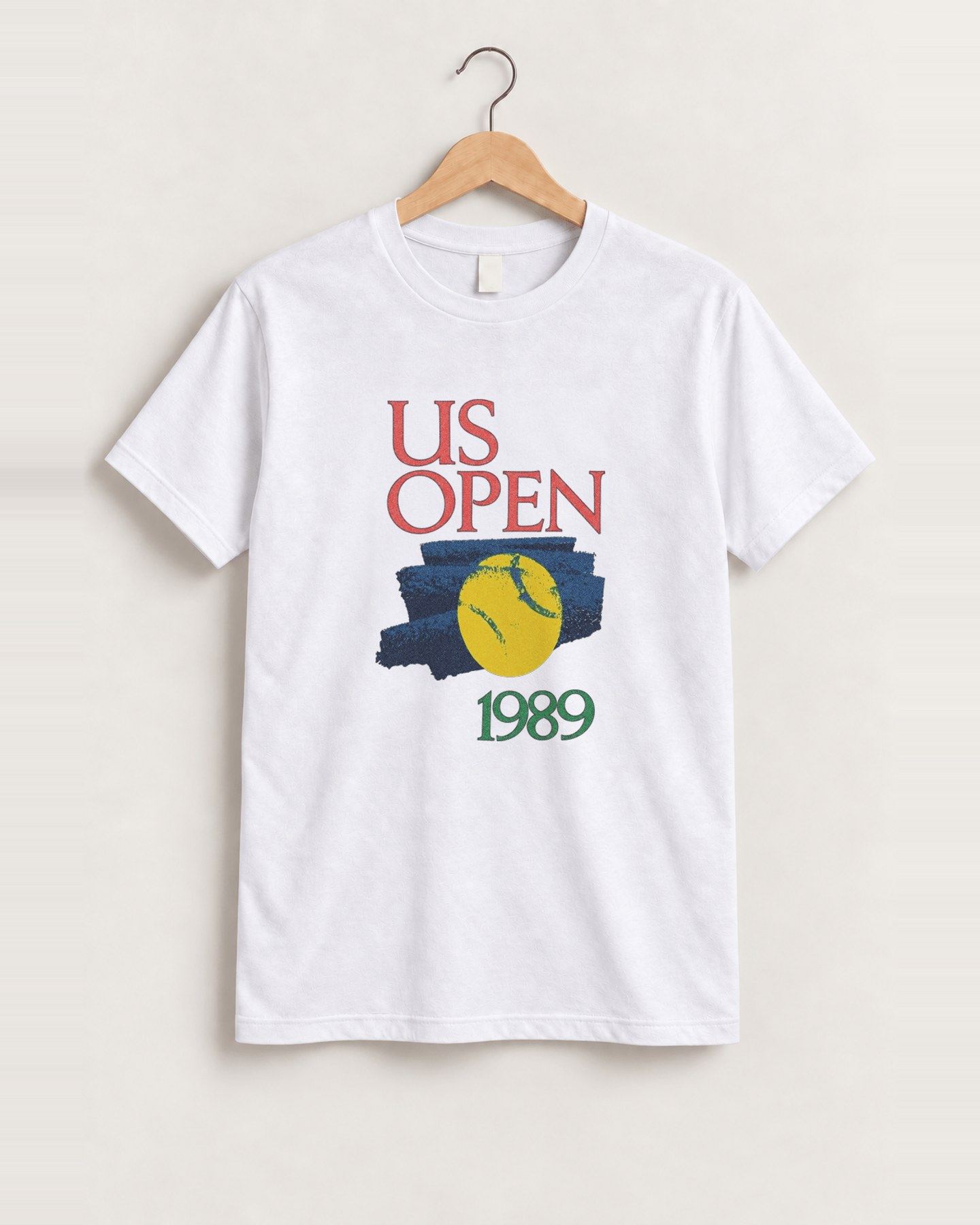 Us open '89 white tee front