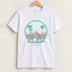 90s Beverly Hills Hotel & Bungalows Rare Washed White T-Shirt, approved scene front [FG-a2e684ac5991]