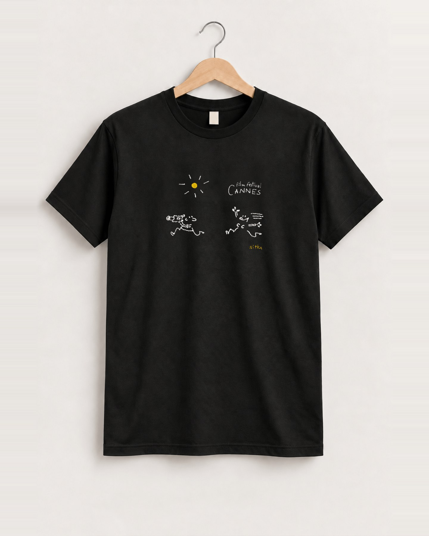 Cannes film festival black tee front