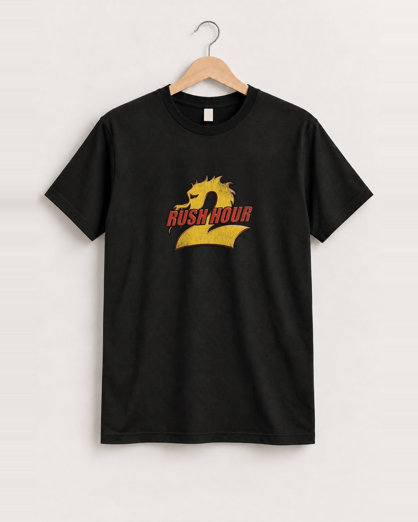 2001 Rush hour 2 movie promo black tee front