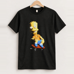 90s macy's 'thanksgiving bart' vintage black tee front
