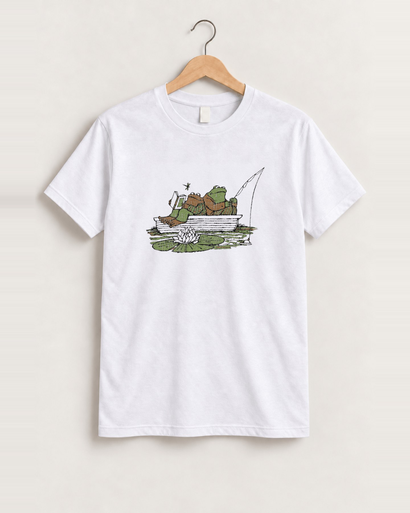 Frog and toad white tee front