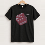 '97 oasis dice vintage black tee front