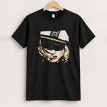 1993 Madonna "the girlie show" vintage black tee front