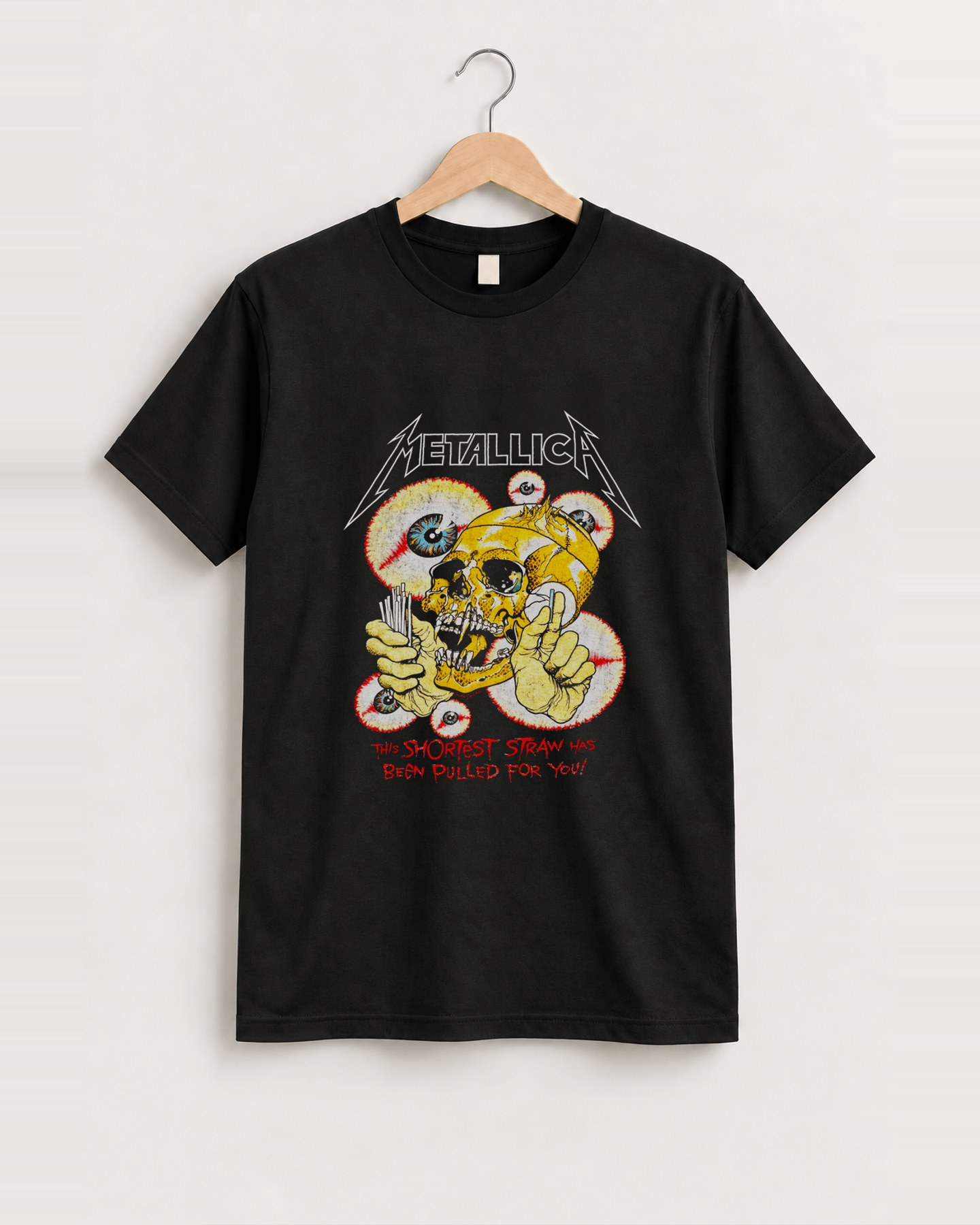 Metallica 1988 - the shortest straw black t-shirt front