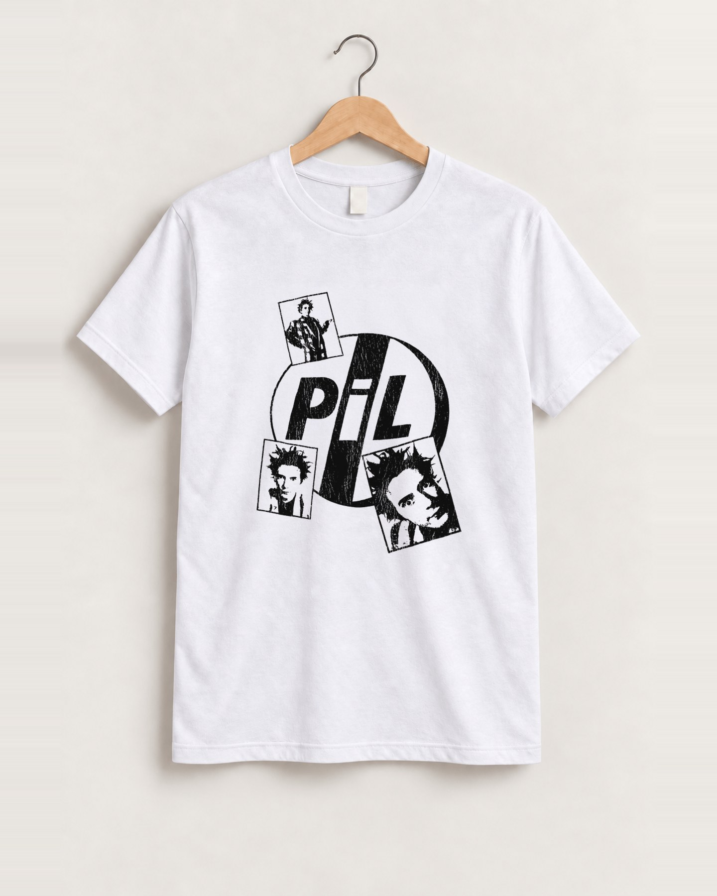 Pil white tee front