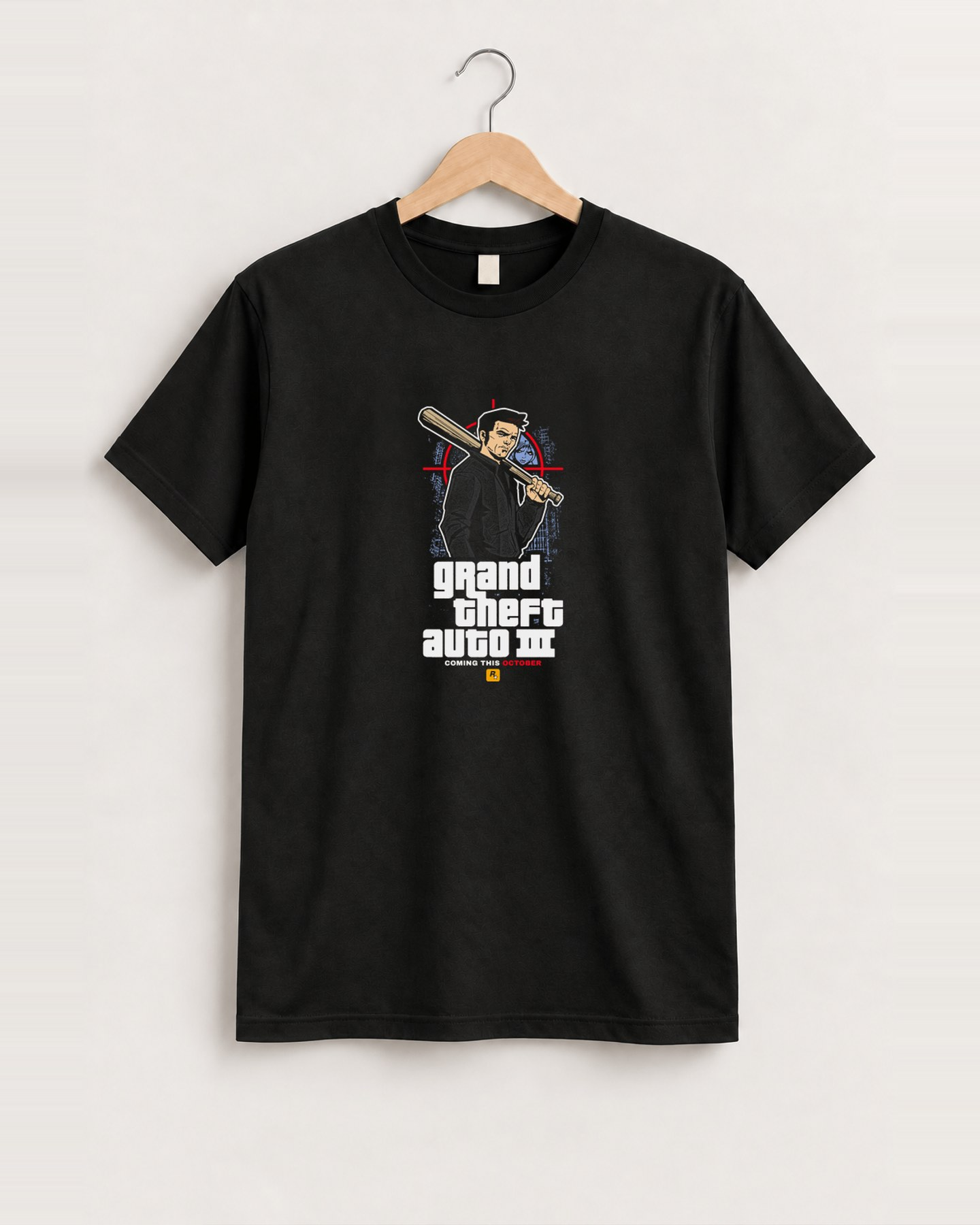 Gta 3 promo black tee front