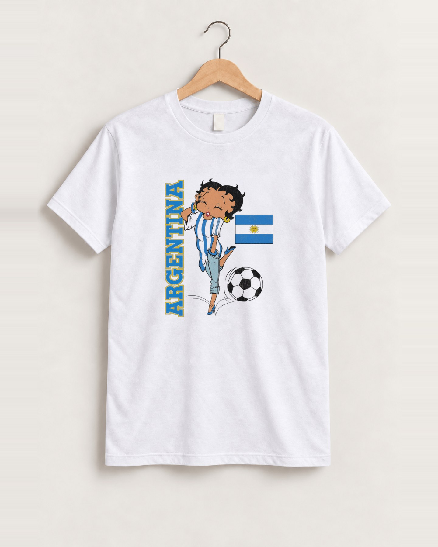Betty boop argentina white tee front
