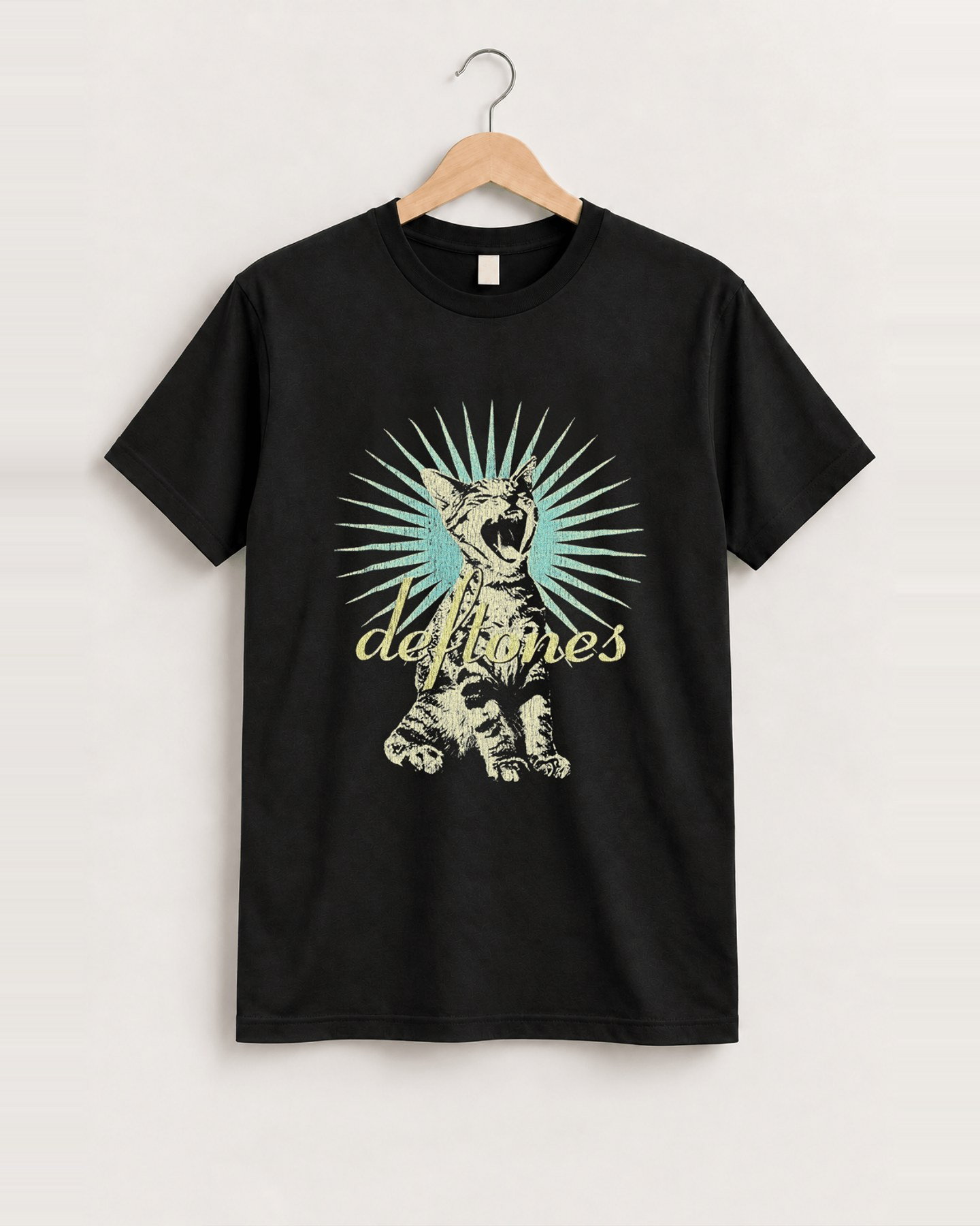 90's Deftones Around The Fur Washed Black T-Shirt, approved scene front [FG-b557ce9007df]