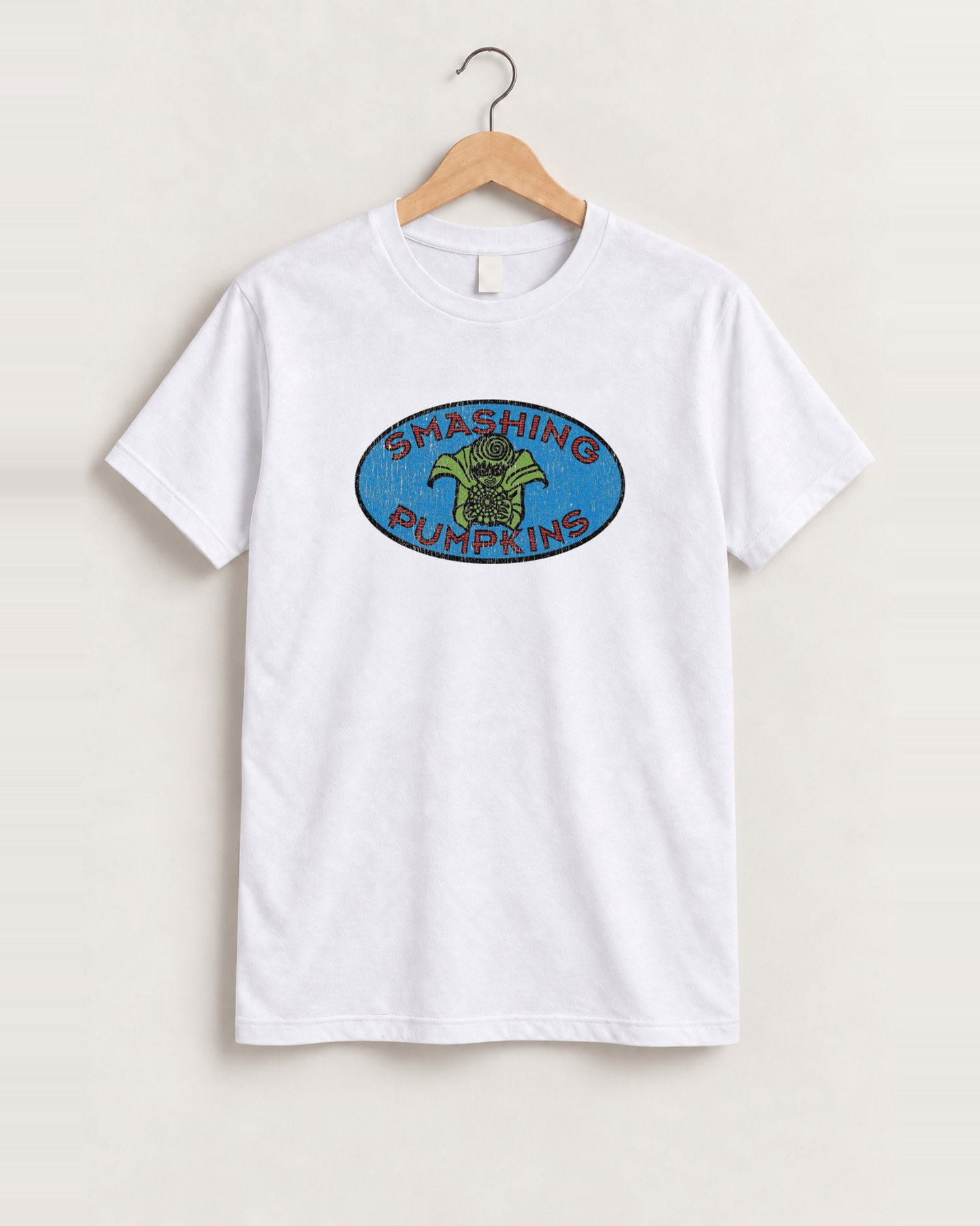 Smashing pumpkins white tee front