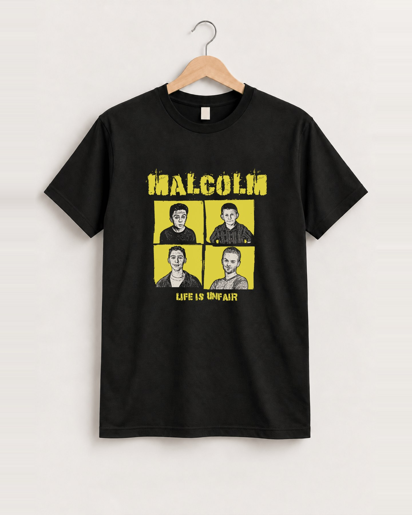 Malcolm x rancid parody black t-shirt front