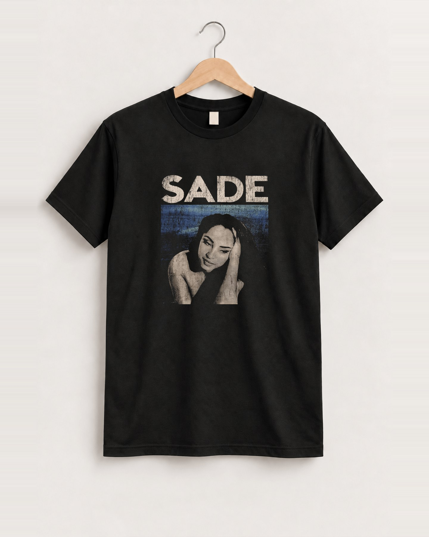 Rare Sade Portrait Washed Black Tee, approved scene front [FG-c18fe10b64c3]