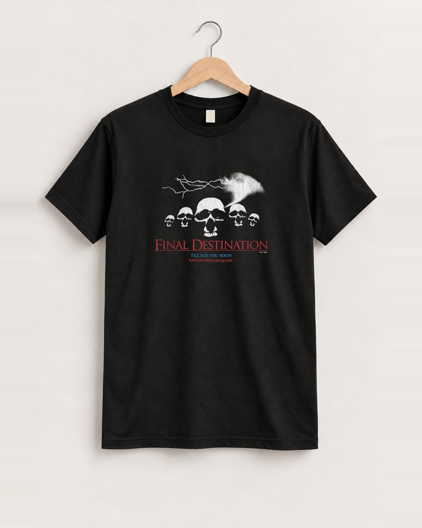 2000 Final destination movie promo black tee front