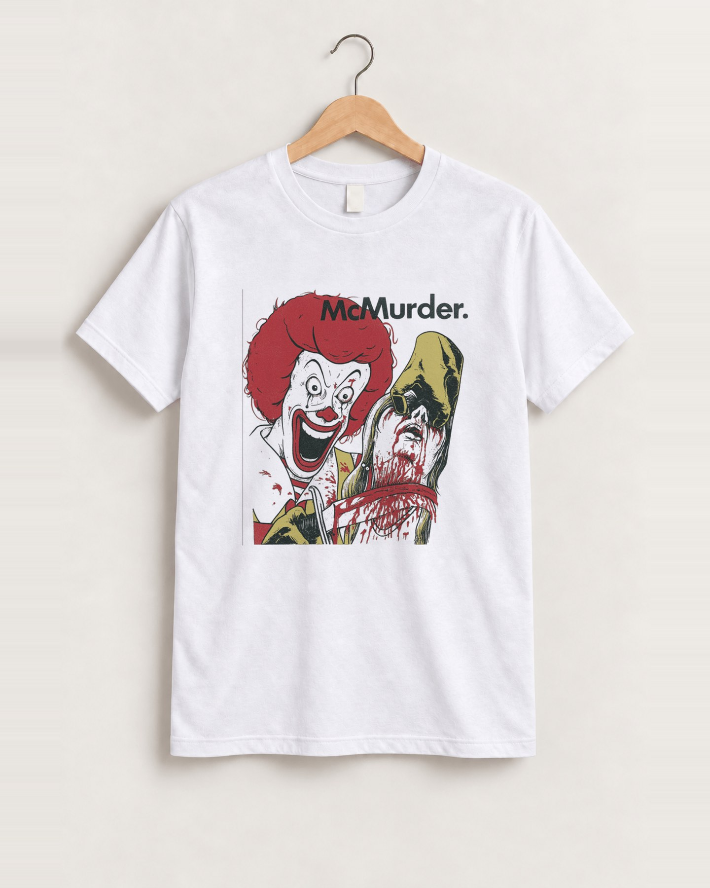 Gruesome 'mc murder ' vintage white tee front