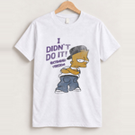 Simpson 'i didn't do it' bootleg vintage white tee front