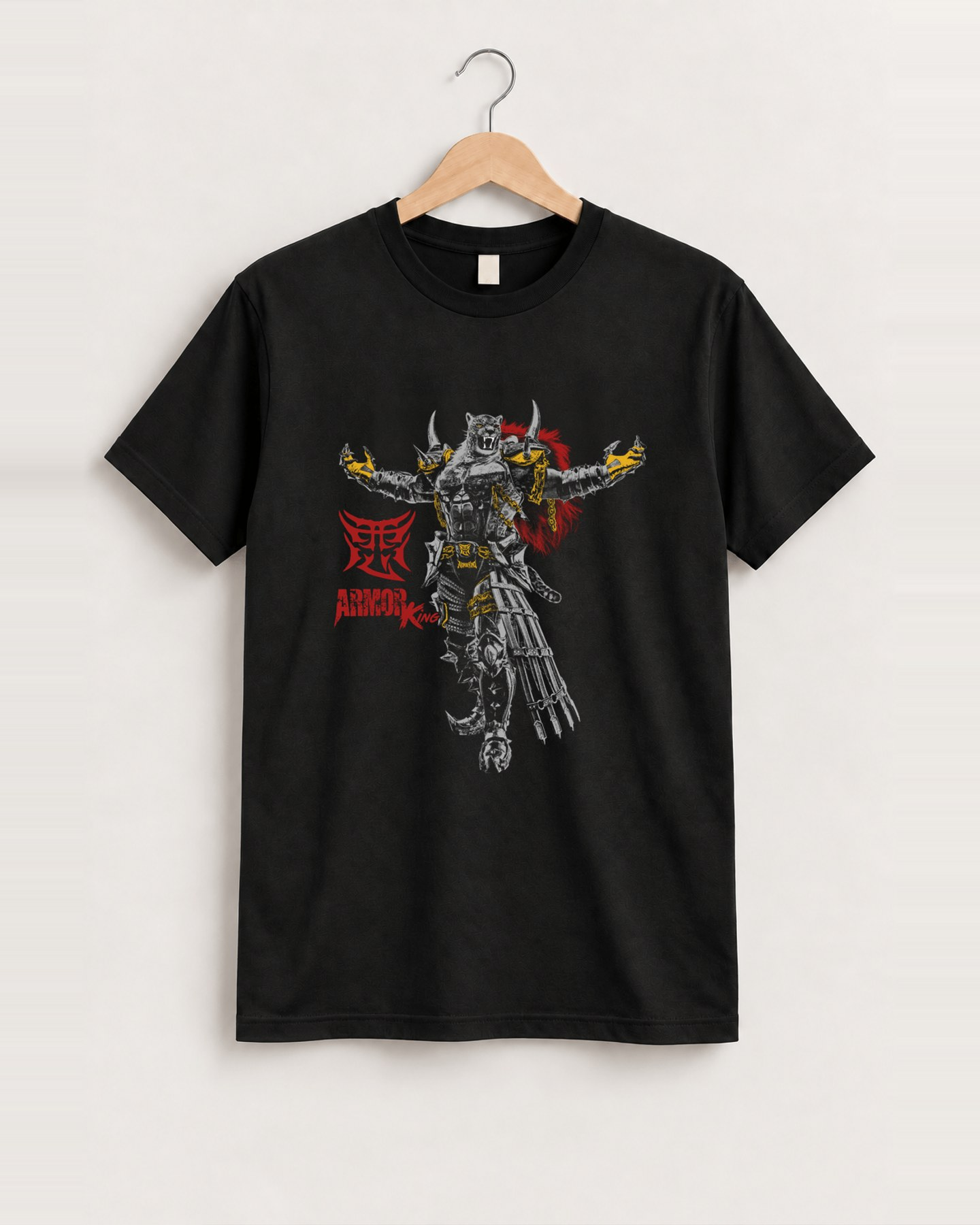 Armor king black tee front