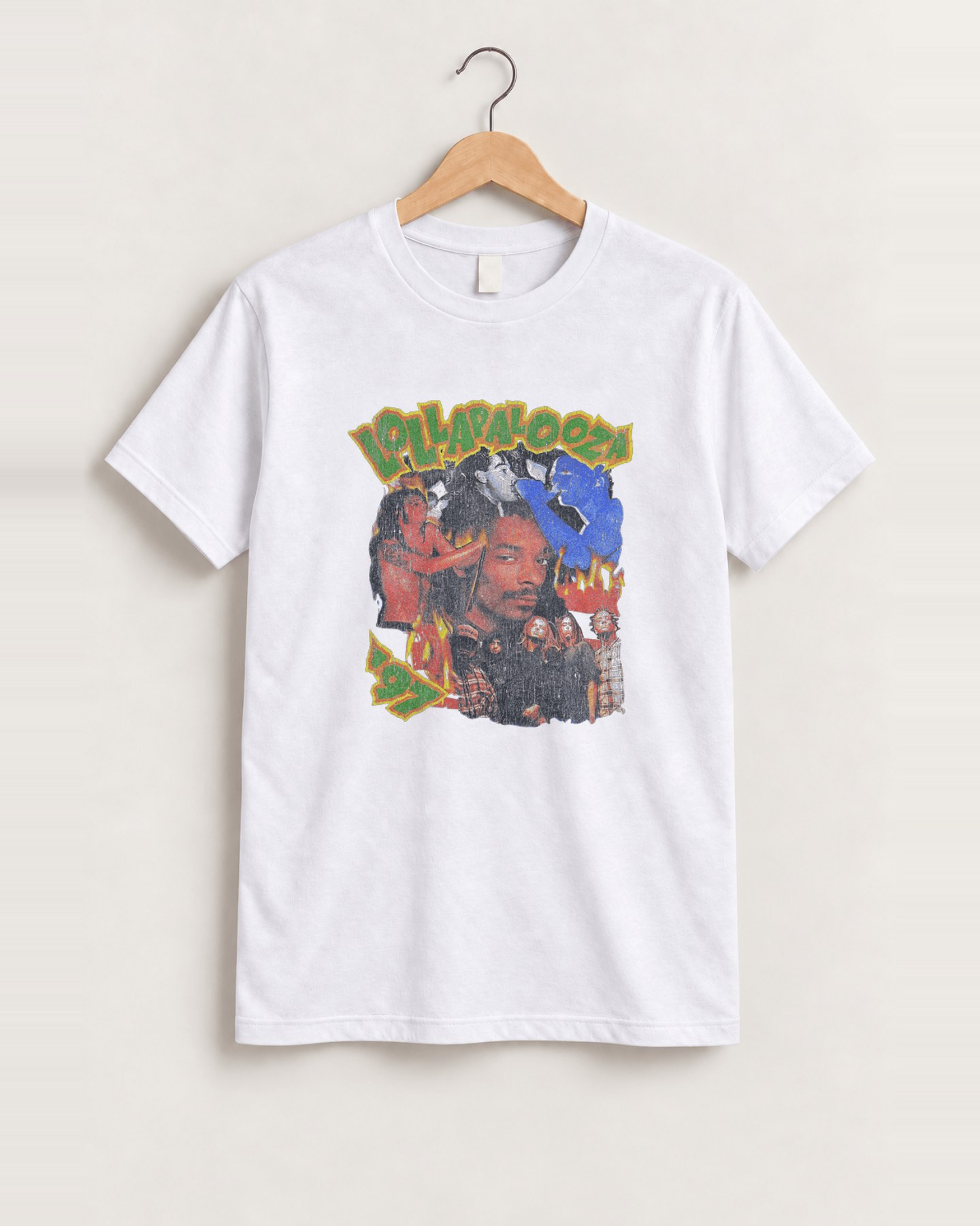'97 lollapalooza white tee front