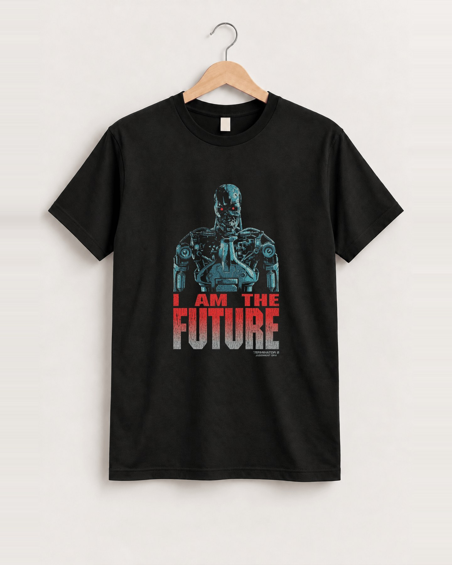 Terminator 2 judgement day black tee front
