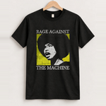 90s Rage & Resist 'RATM X Angela Davis' Rare Washed Black T-Shirt, approved scene front [FG-cb93e1c43db0]