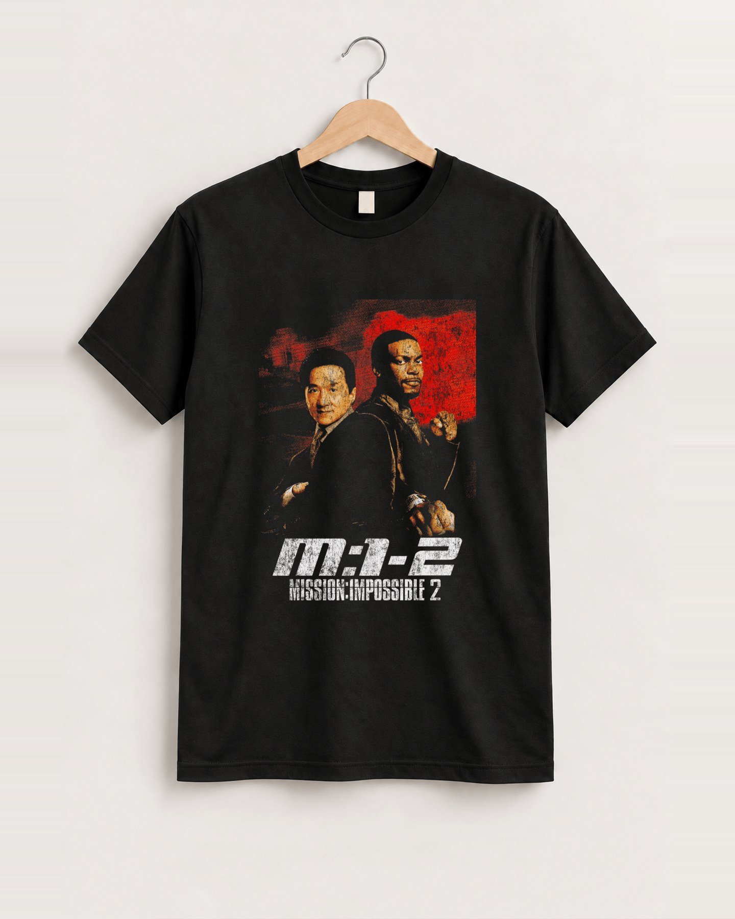 Rush hour mi2 mashup black t-shirt front