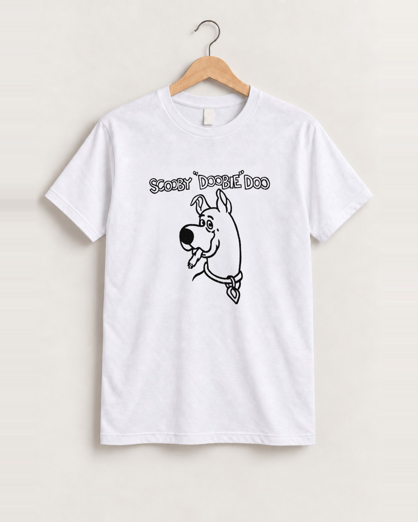 Scooby 'doobie" doo white vintage t-shirt front