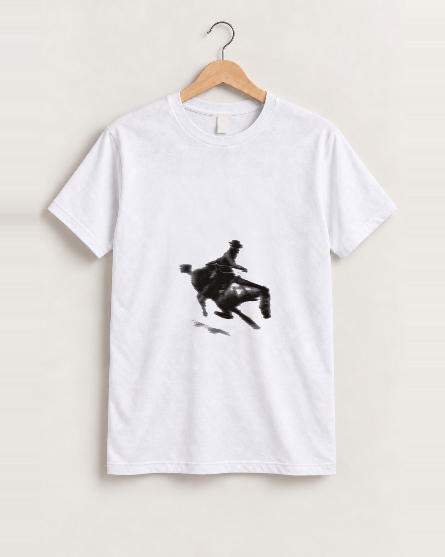 Rodeo white classic tee front