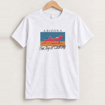 Arizona the joy of cooking white tee front