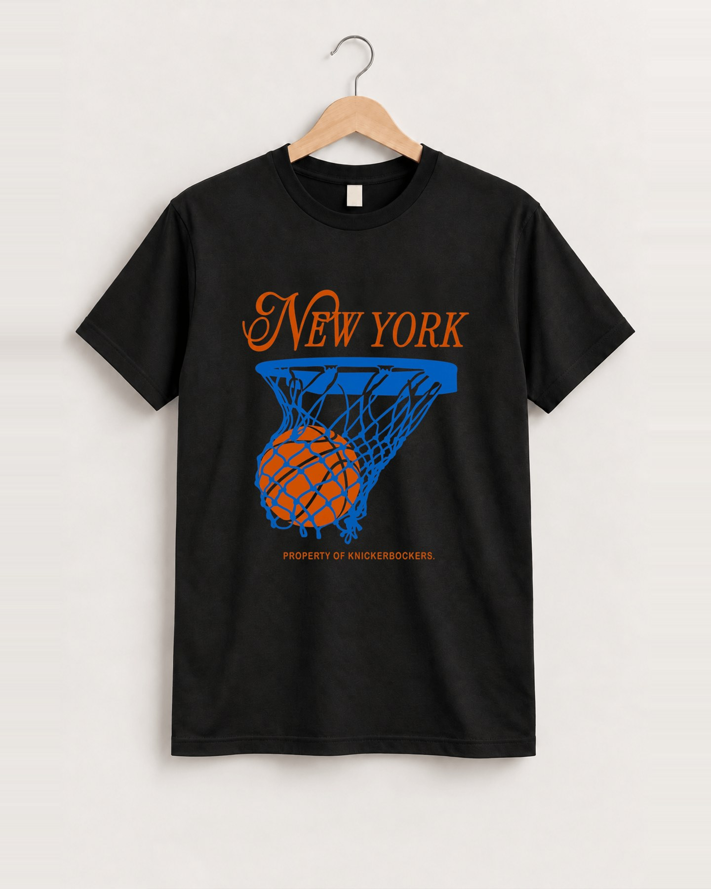 New York Basketball Heavyweight Black T-Shirt, approved scene front [FG-ce6aaf19d762]