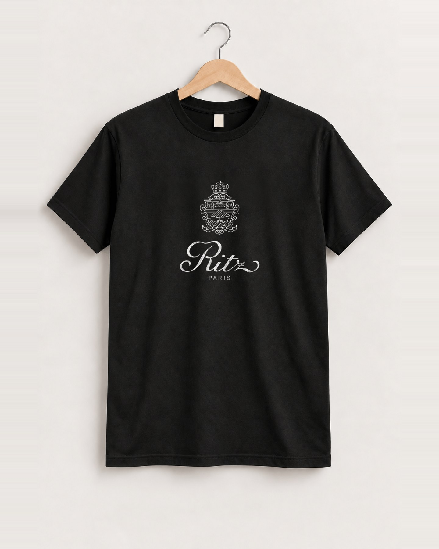 Ritz paris black tee front
