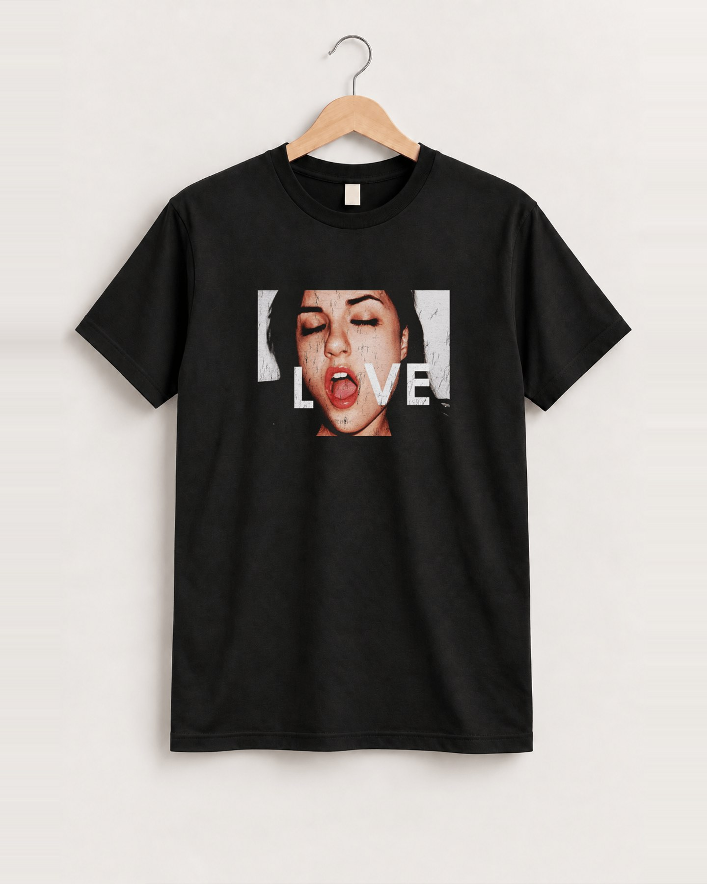 Love black t-shirt front