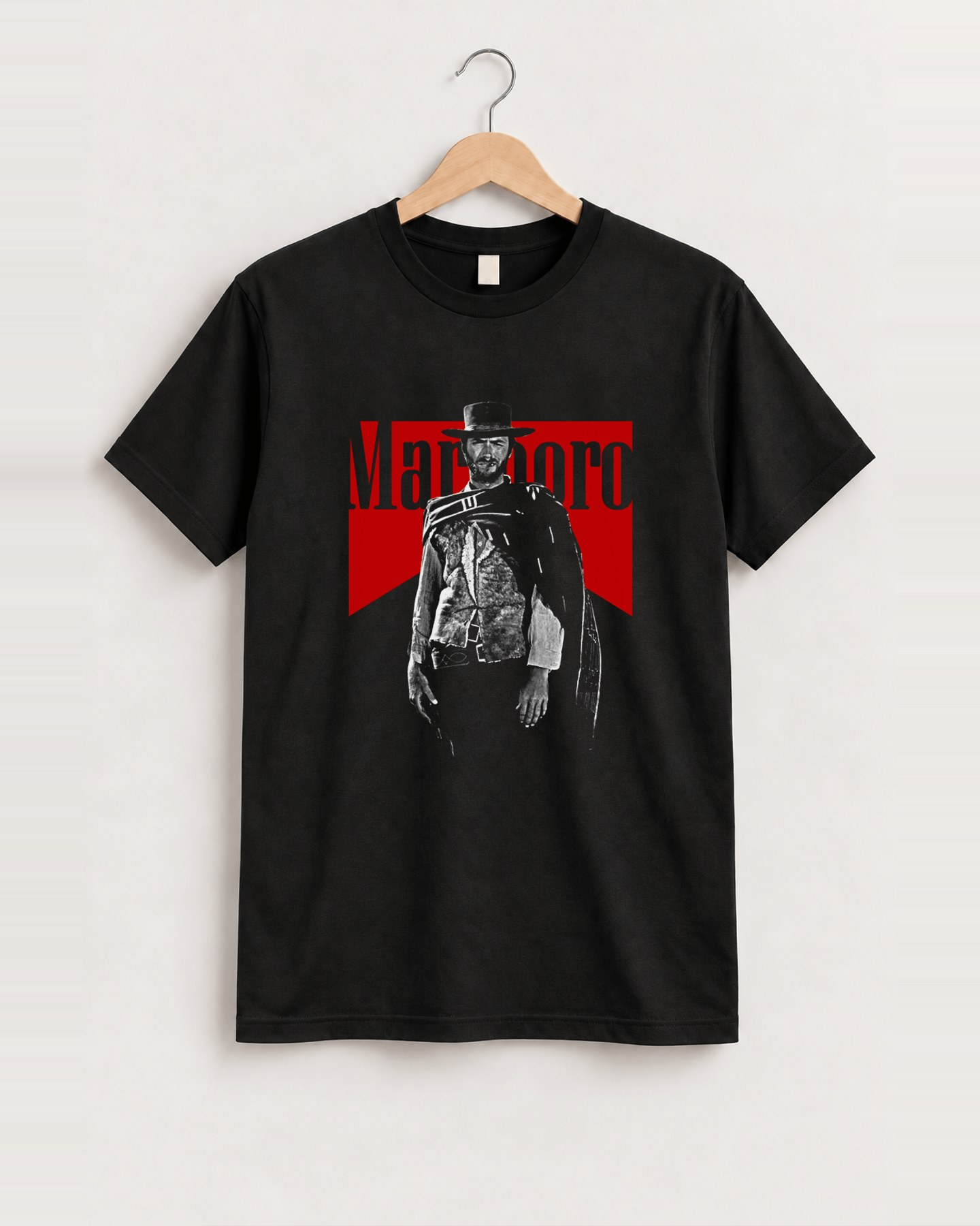 Good bad ugly x malboro black t-shirt front
