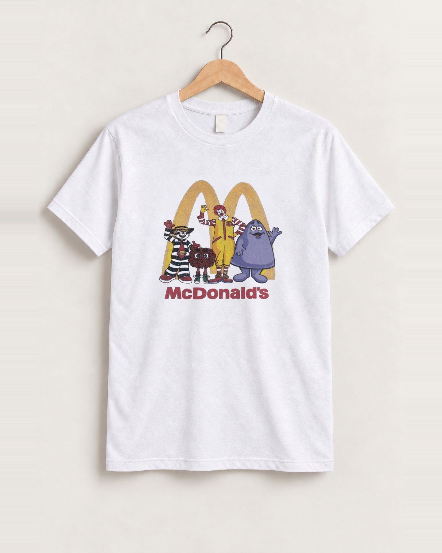90s mcdonalds family white tee front