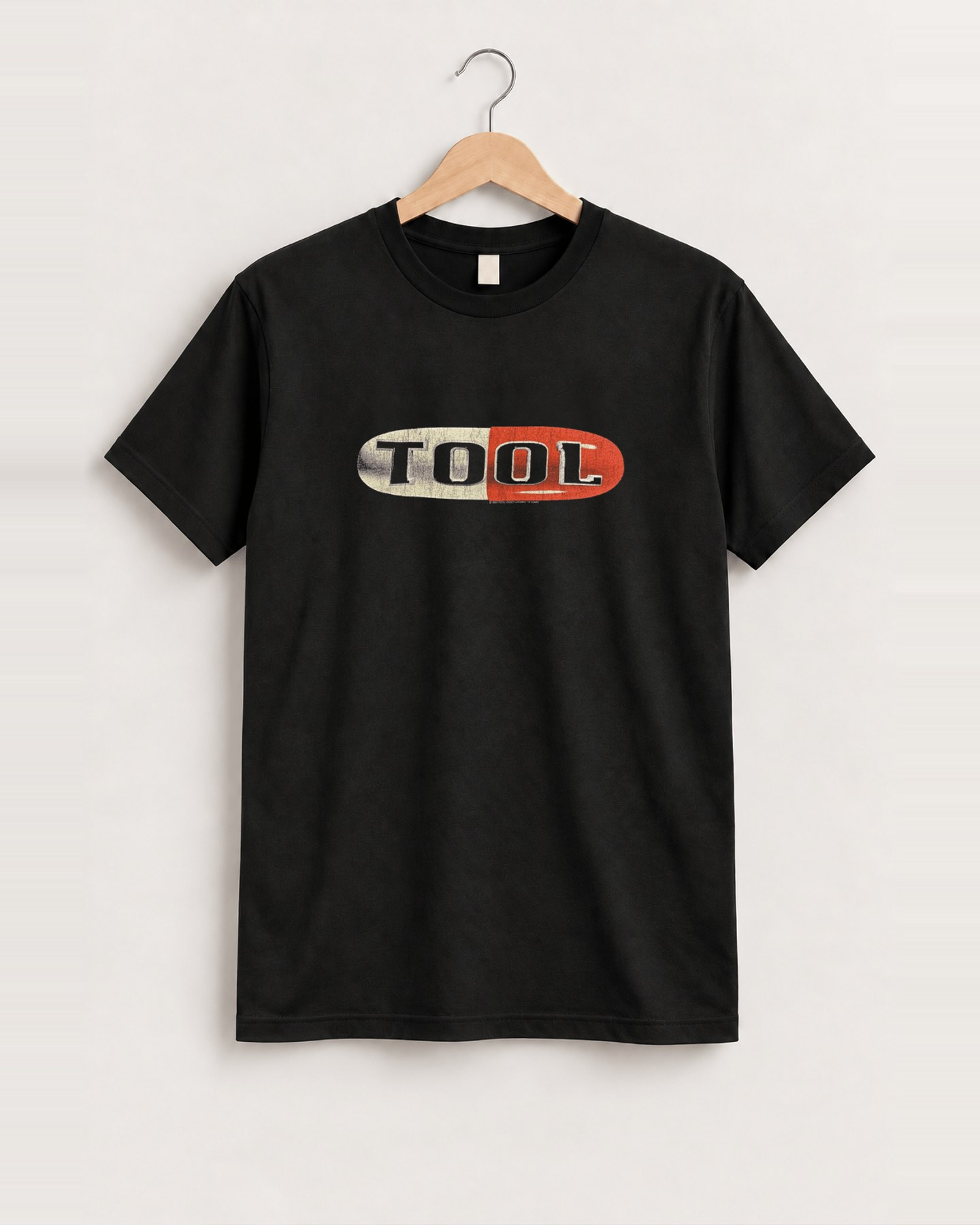 90s tool pill brain black tee front