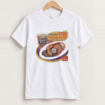 98 thanksgiving breakfast promo white womens white tee front
