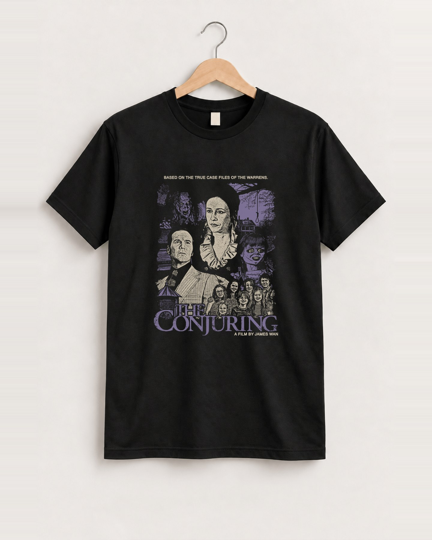 The conjuring vintage black t-shirt front