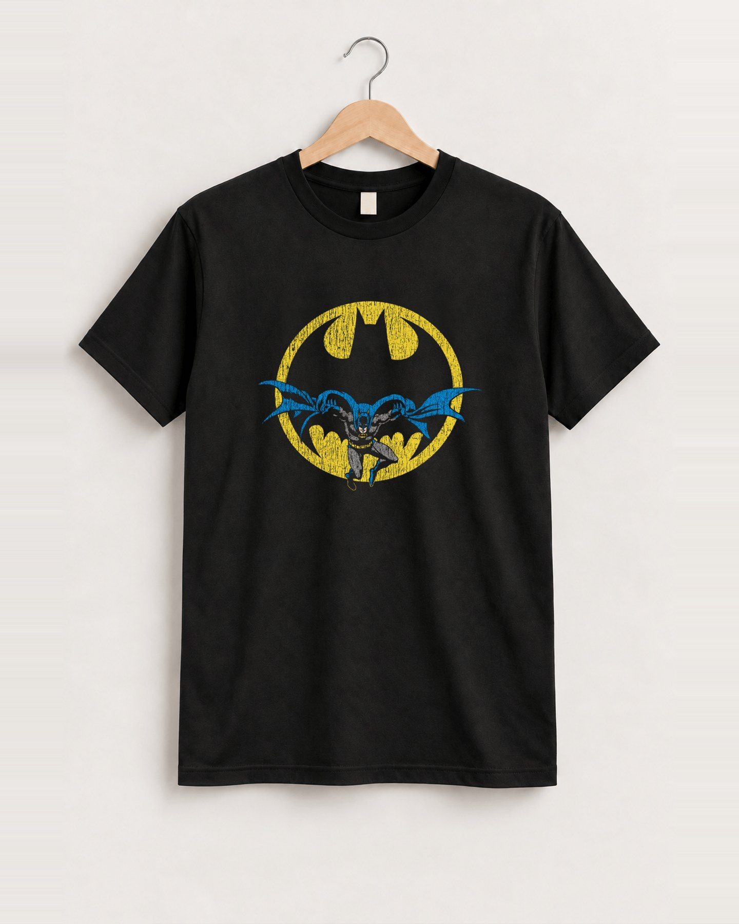 Bat signal black tee front