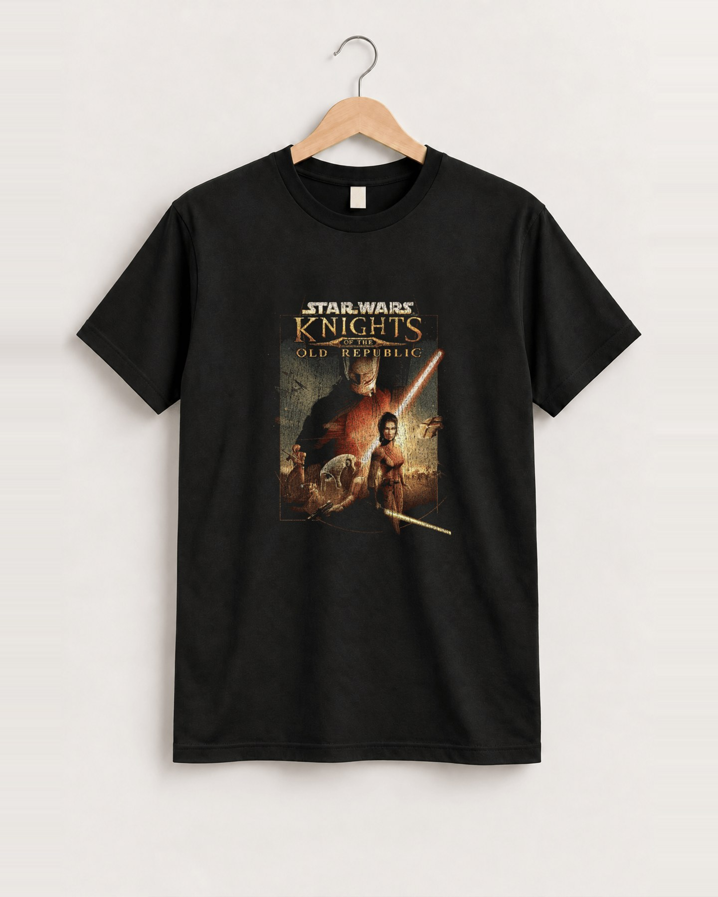 Star wars knights of the old republic classic black tee front