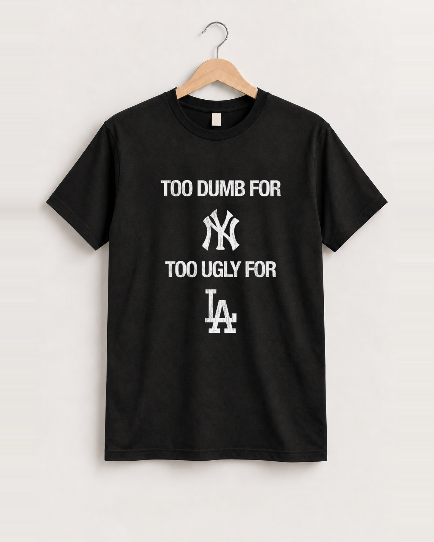Too dumb too ugly black tee front