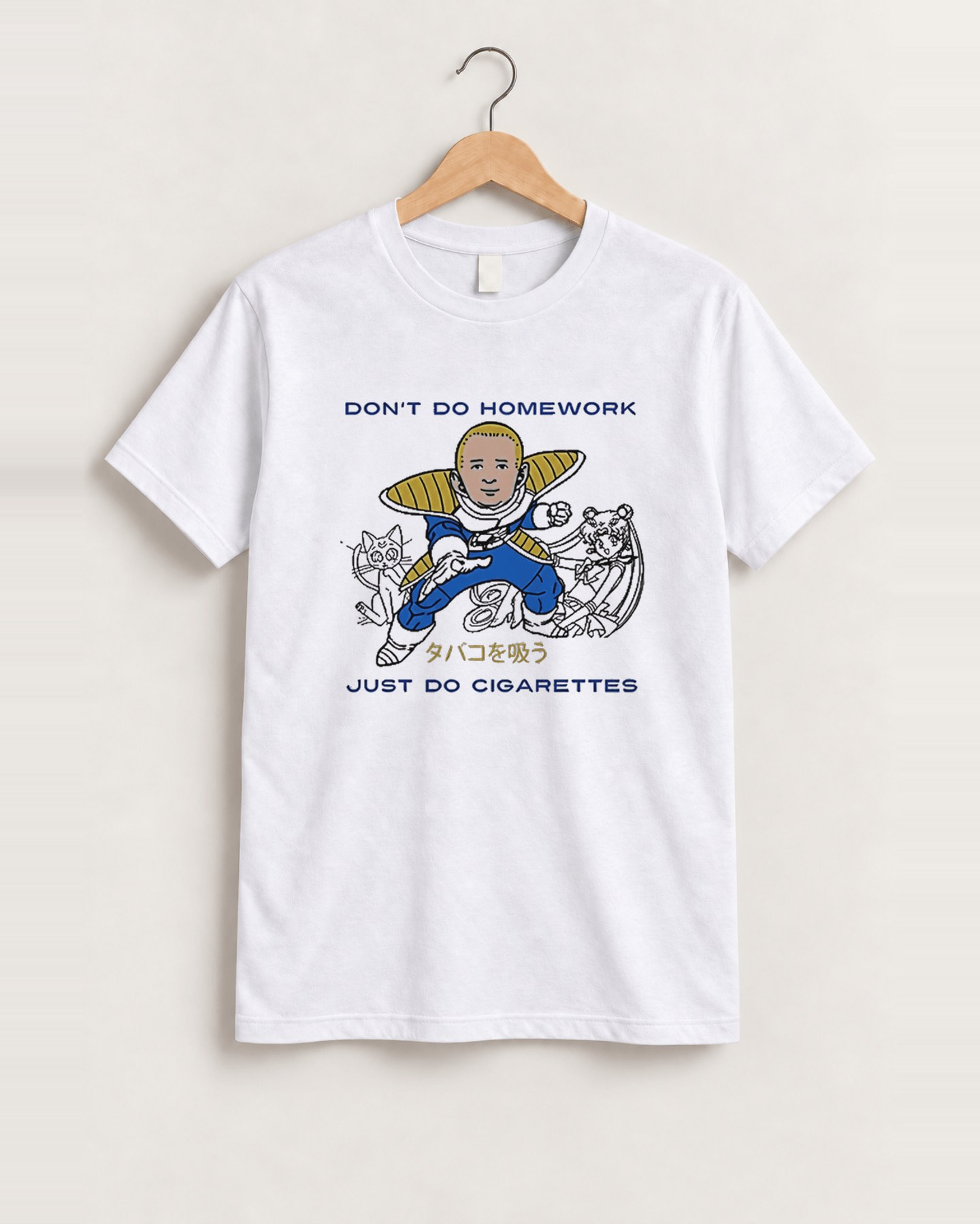 King of the hill - bobby dbz parody white tee front