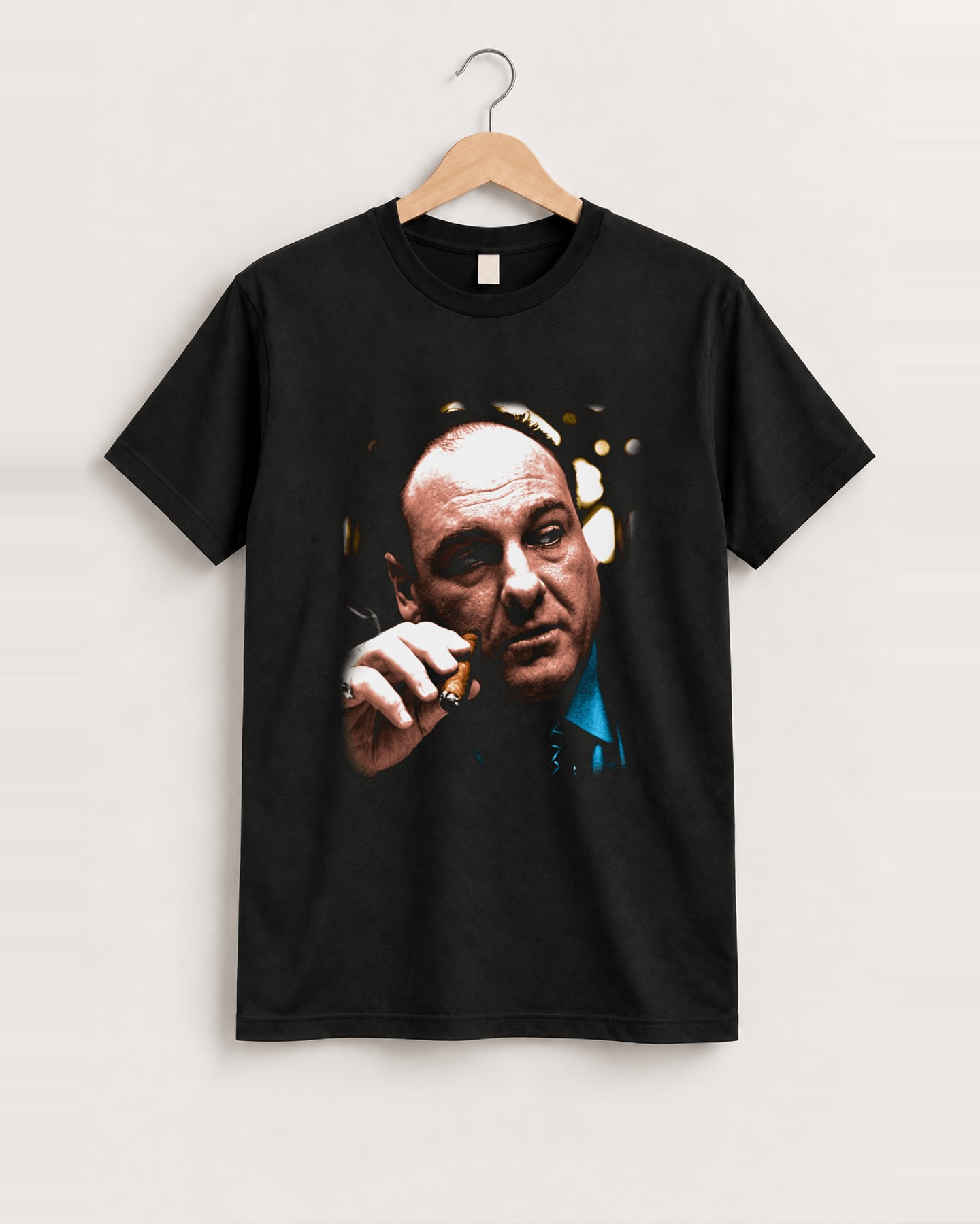 Tony Big Head Black Tee, approved scene front [FG-da1beb60138e]