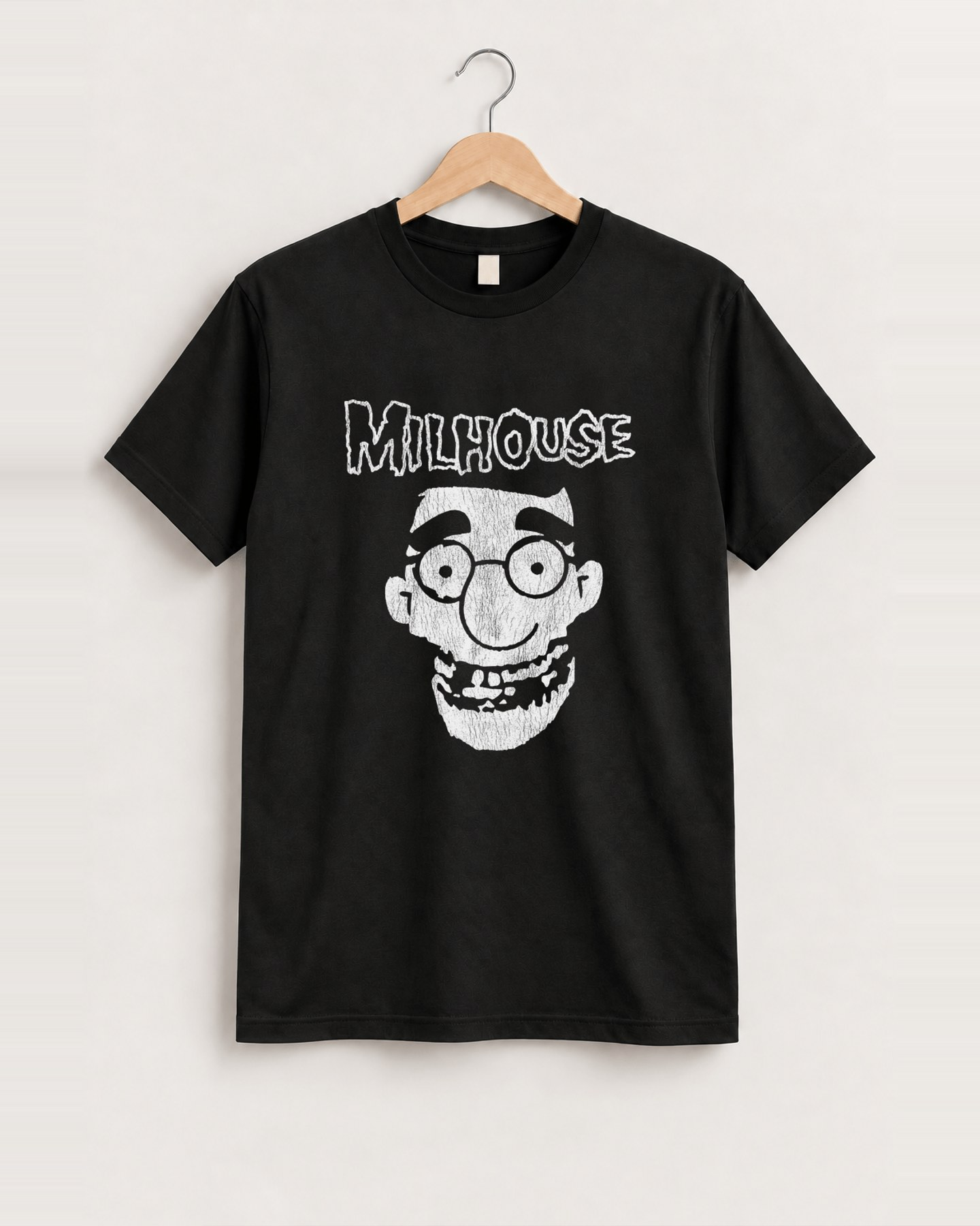 Milhouse wants your skull black t-shirt front