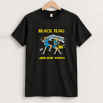 2000 Black flag jealous again black tee front