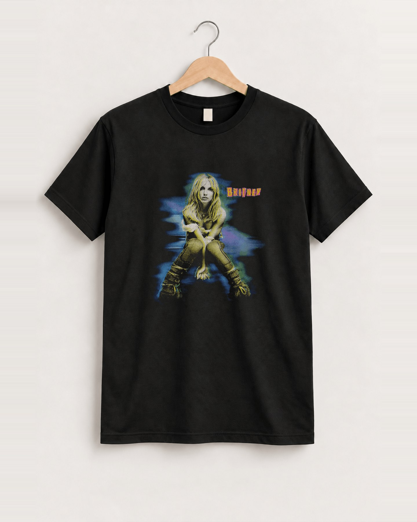 2001 Britney spears tour black tee front