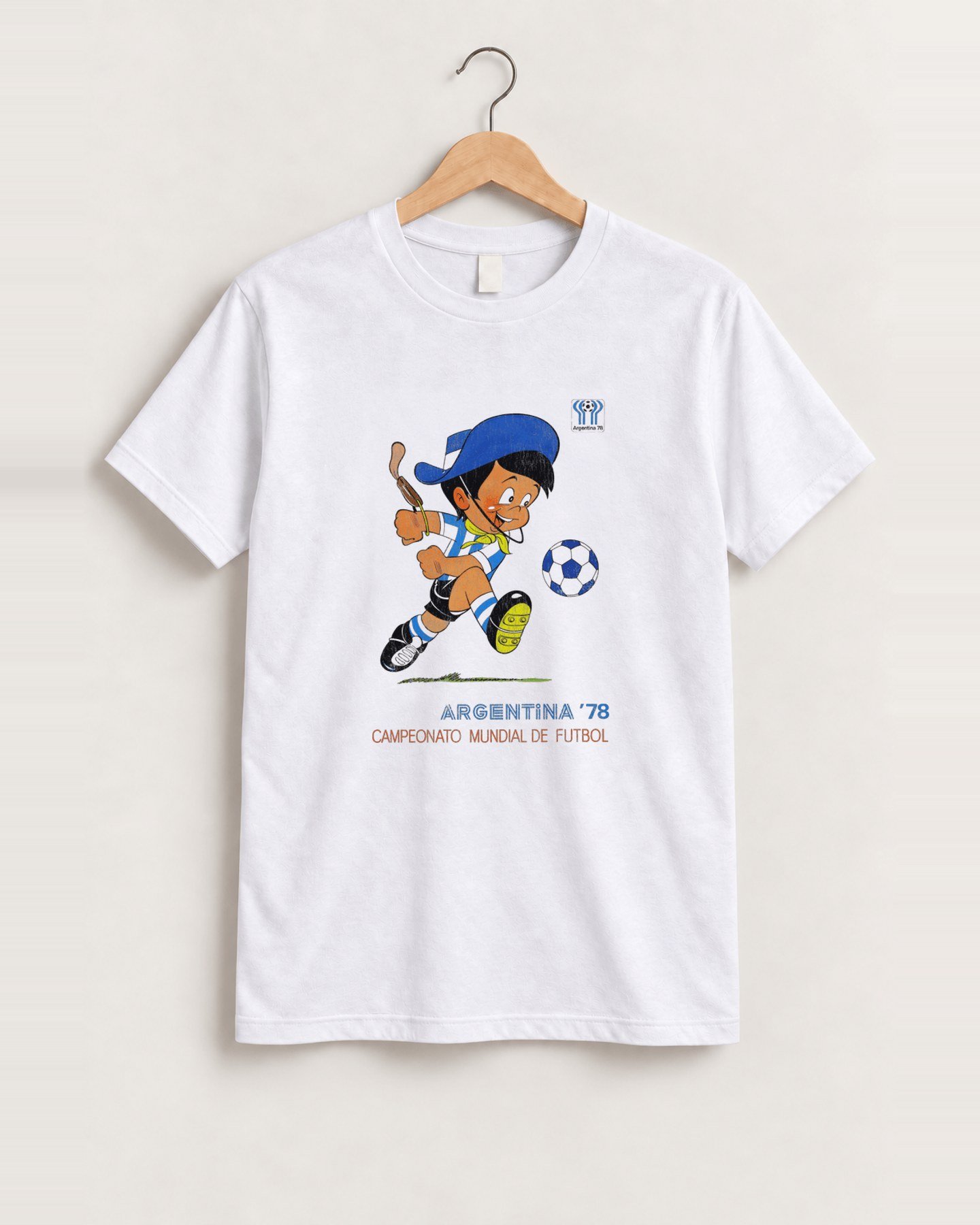 1978 Argentina world cup white tee front